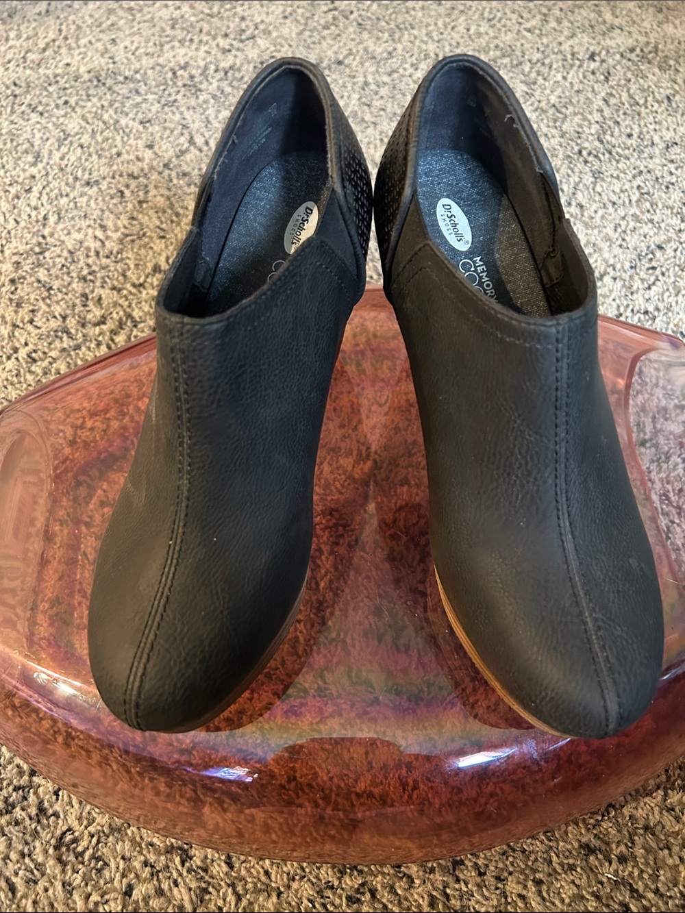 Dr. Scholl's Black Slip-On Clog Booties